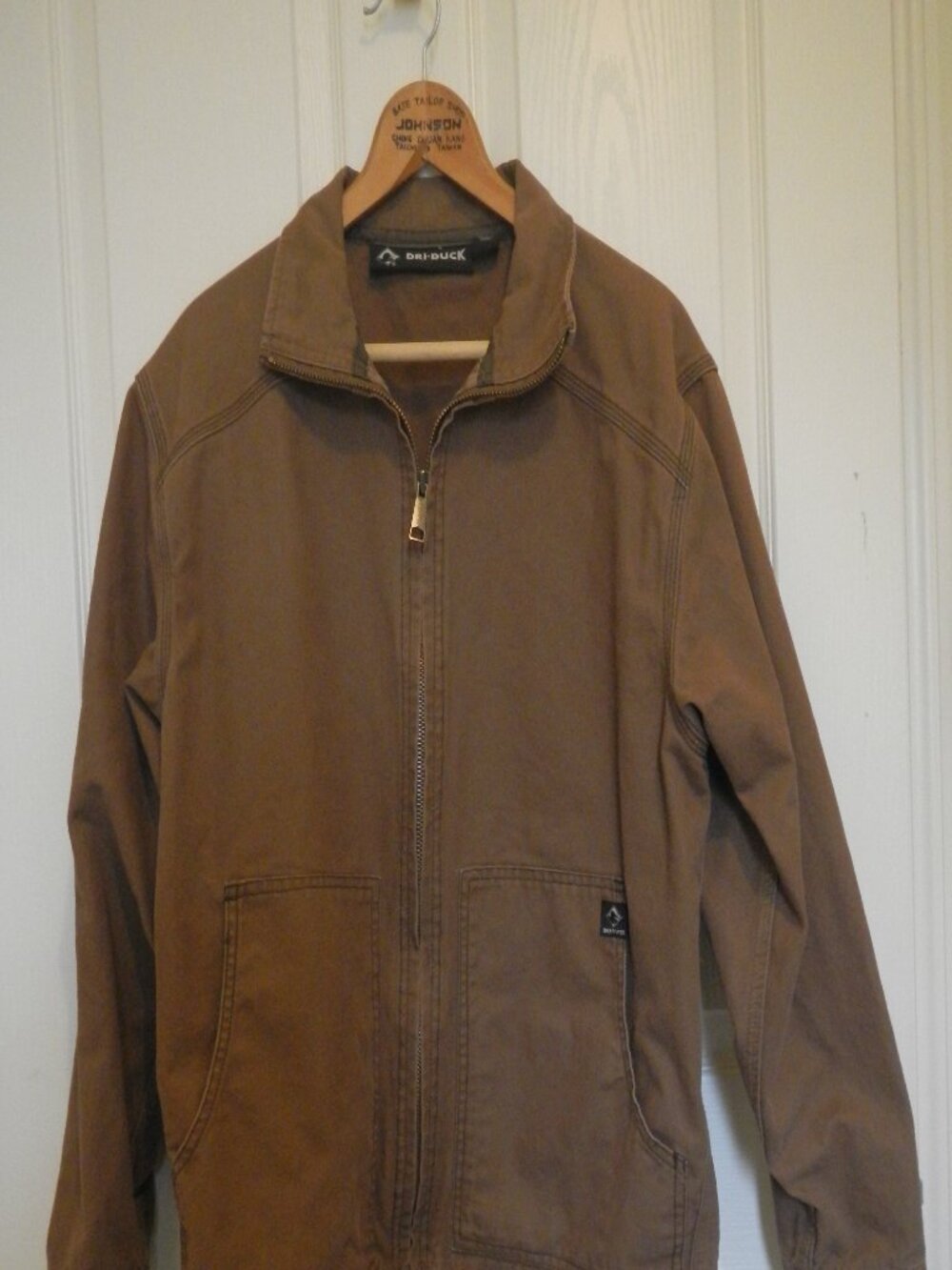 2 Small Men's, Cotton Canvas Work Jackets, Brown and Dark Brown, by Dri-Duck